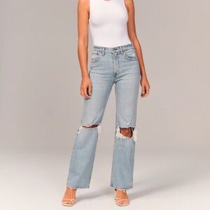 Abercrombie 90s high rise straight jeans